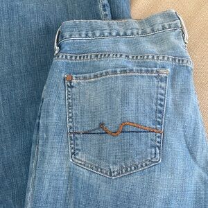 7 for all Mankind A Pkt Relaxed Button Fly Jeans Men Sz 36 Embroidered